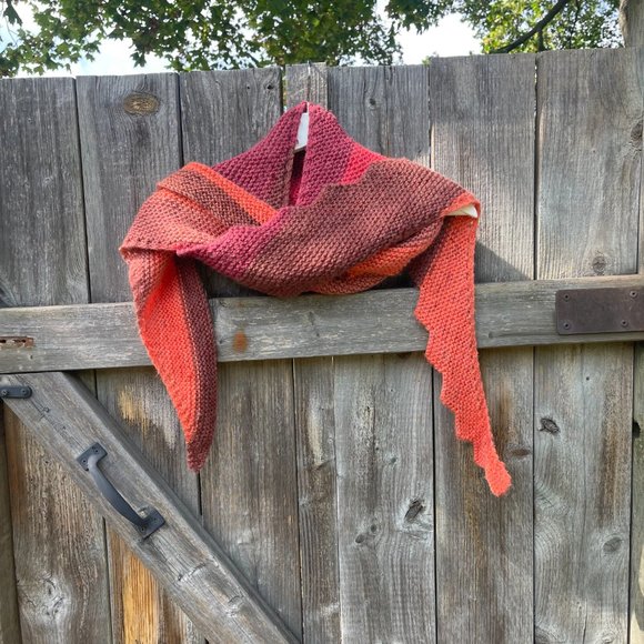 Hand Knit Fall Scarf - Picture 7 of 7